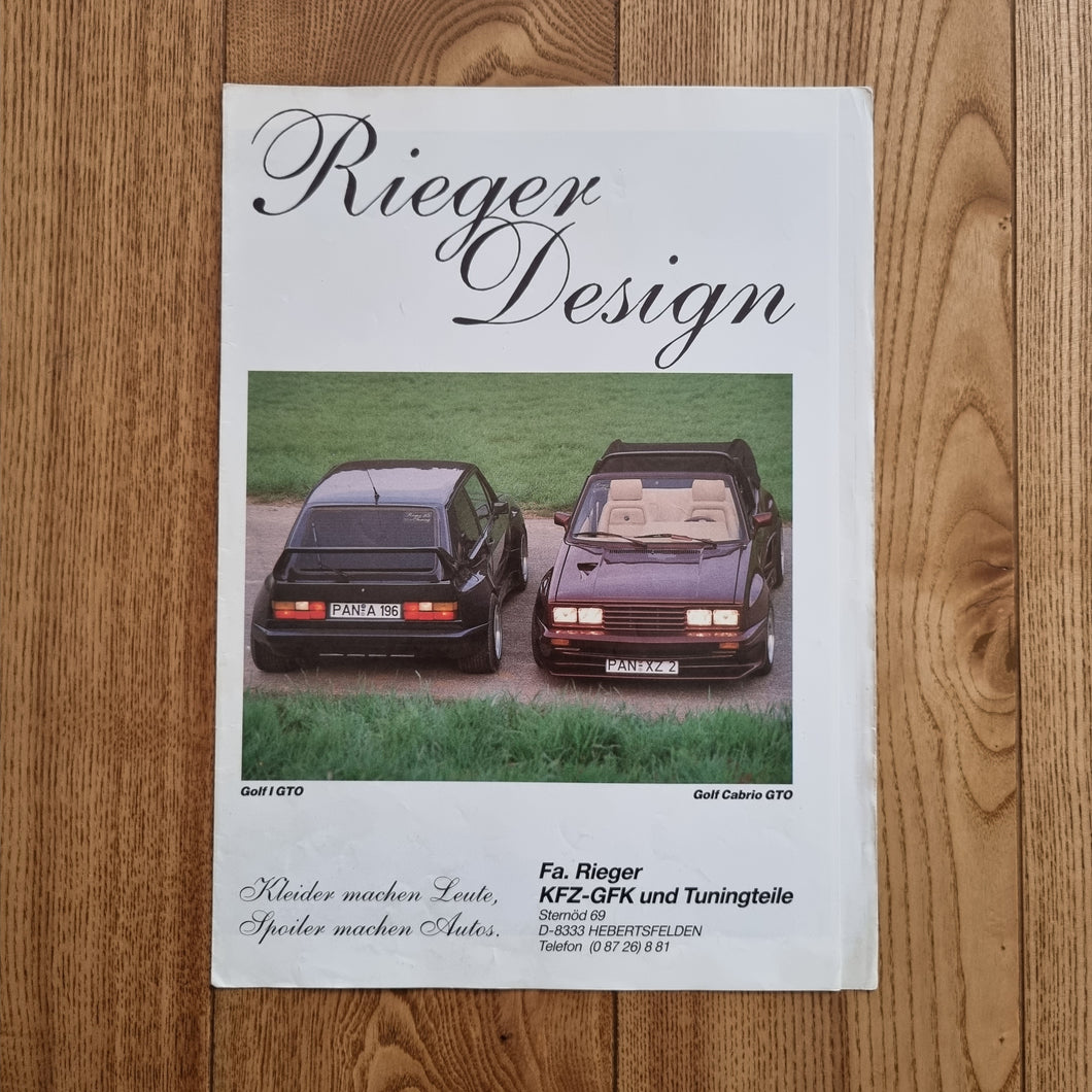 Golf Mk1 Rieger Tuning Brochure