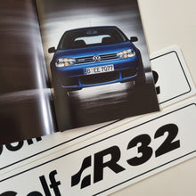 Load image into Gallery viewer, Golf Mk4 R32 Brochure + Showroom Number Plates
