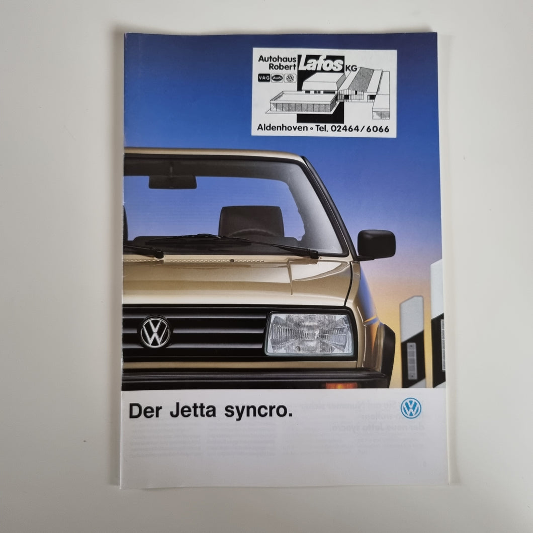Jetta Mk2 Syncro Brochure