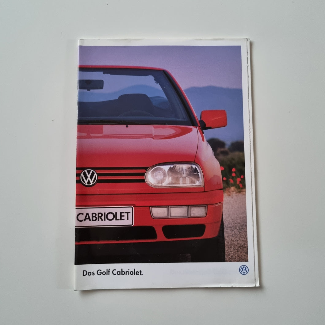 Golf Mk3 Cabriolet Brochure