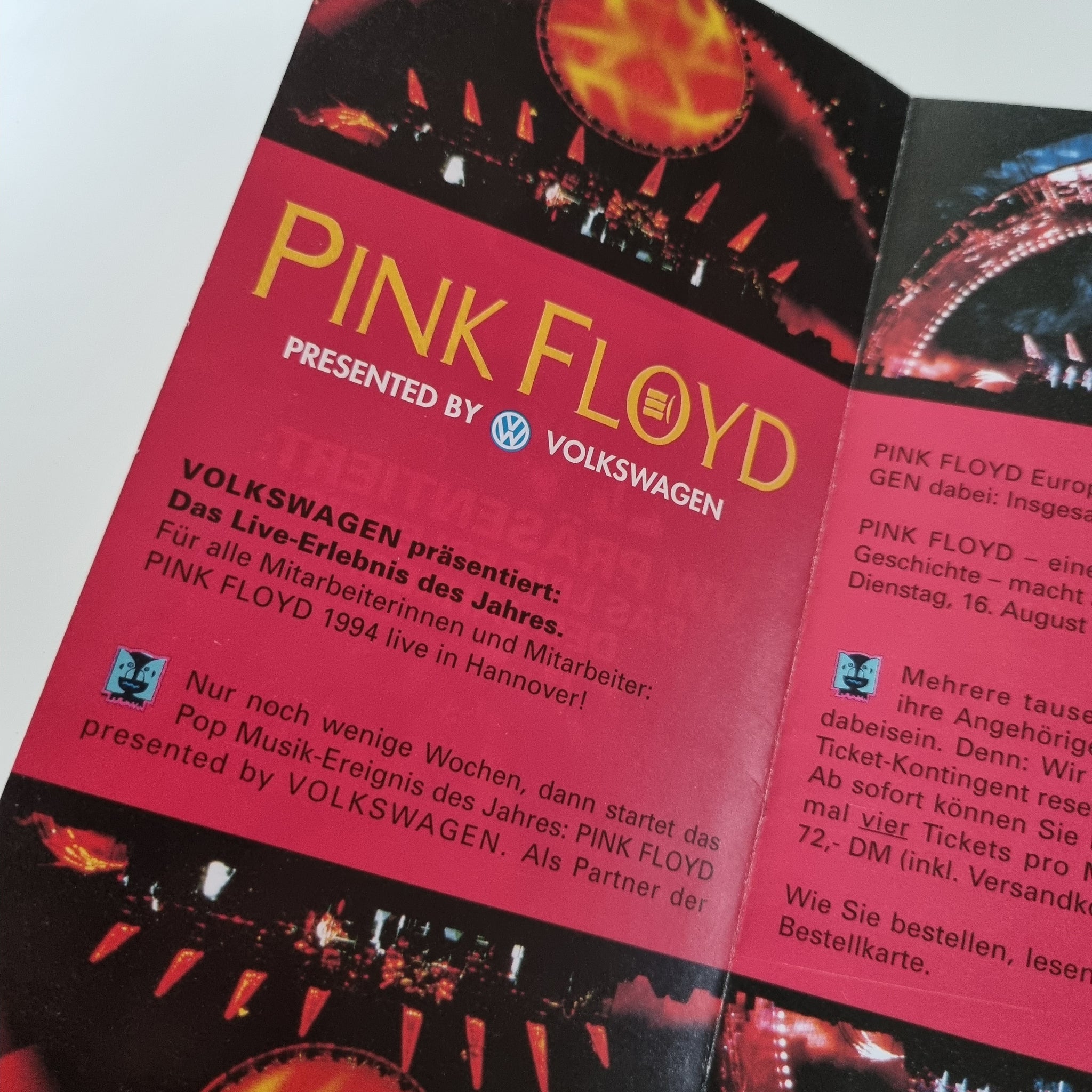 VW Pink Floyd Concert Tour Brochure – Best VW Parts