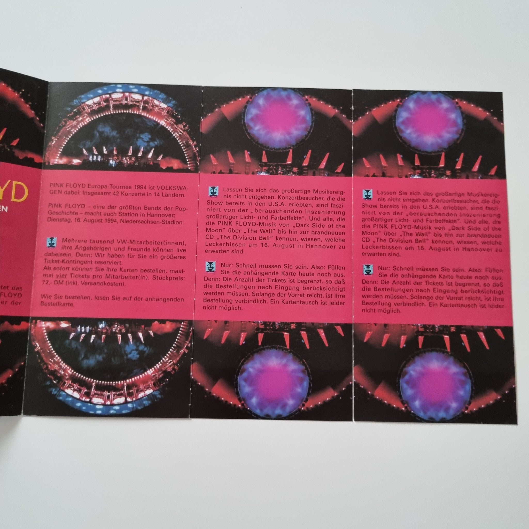 VW Pink Floyd Concert Tour Brochure – Best VW Parts