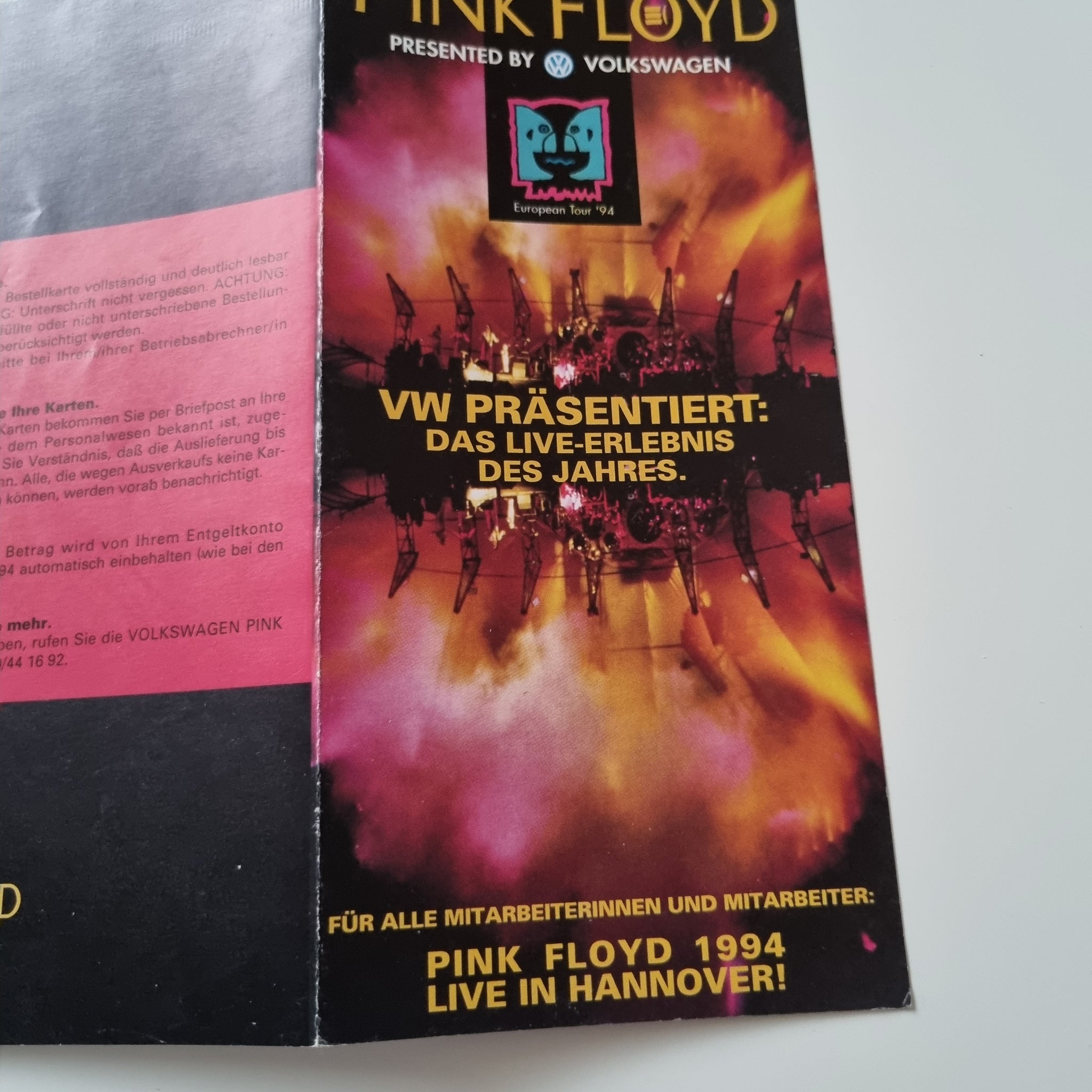 VW Pink Floyd Concert Tour Brochure – Best VW Parts