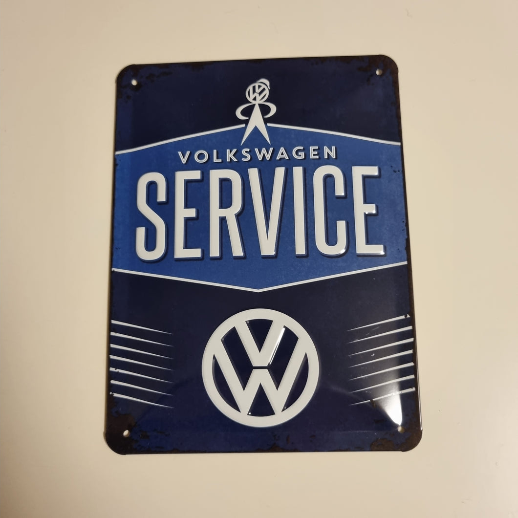 VW Service Metal Sign