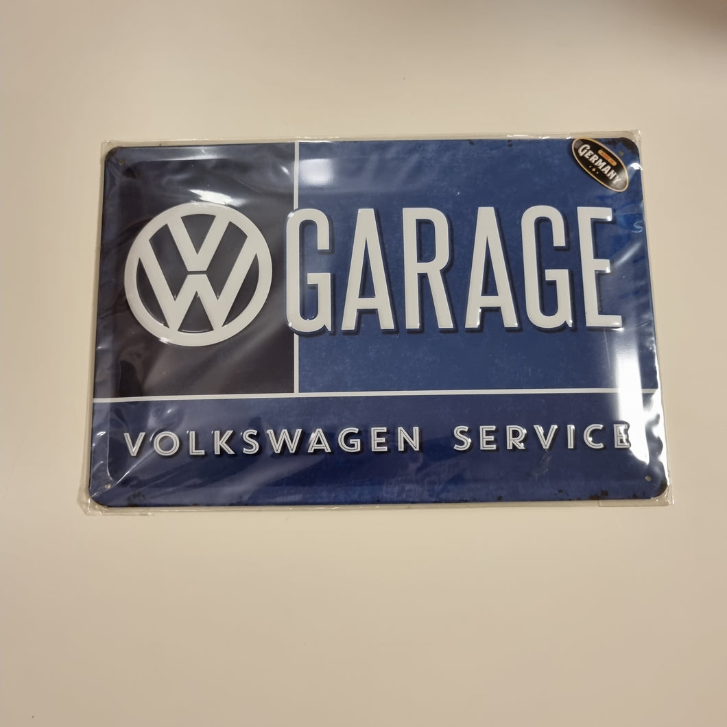 VW Garage Metal Sign
