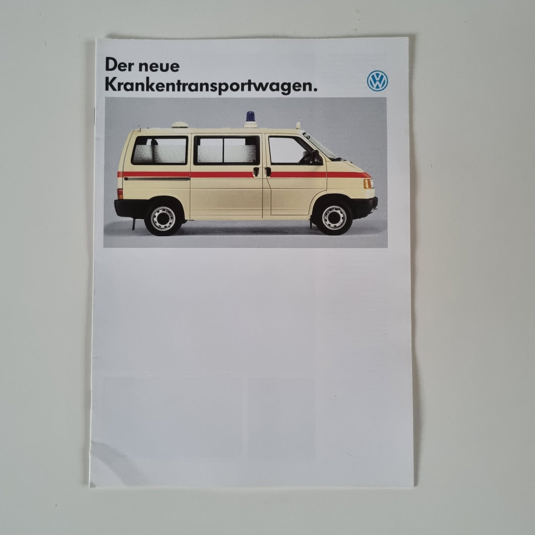 VW T4 Bus Ambulance Edition Brochure