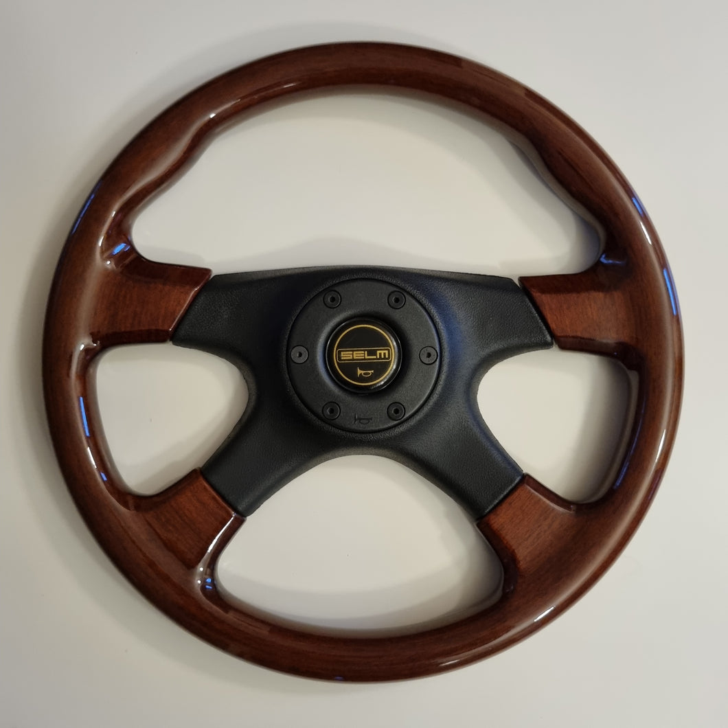 SELM Woodgrain Steering Wheel