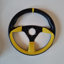 Load image into Gallery viewer, Poli Racing By SELM Yellow/Black Steering Wheel
