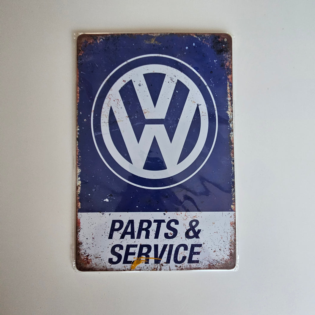 VW Parts&Service Metal Sign