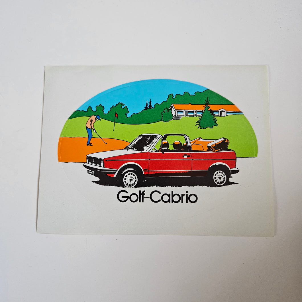 Golf Mk1 Cabriolet Vintage sticker