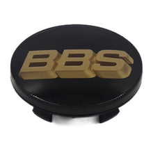 Load image into Gallery viewer, BBS 3D Black Gold Wheel Cap Set 70mm
