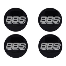 Load image into Gallery viewer, BBS 3D Black Silver Wheel Cap Set 70mm
