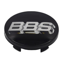 Load image into Gallery viewer, BBS 3D Black Silver Wheel Cap Set 70mm

