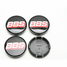 Load image into Gallery viewer, BBS Black/Silver/Red Wheel Cap Set 56mm
