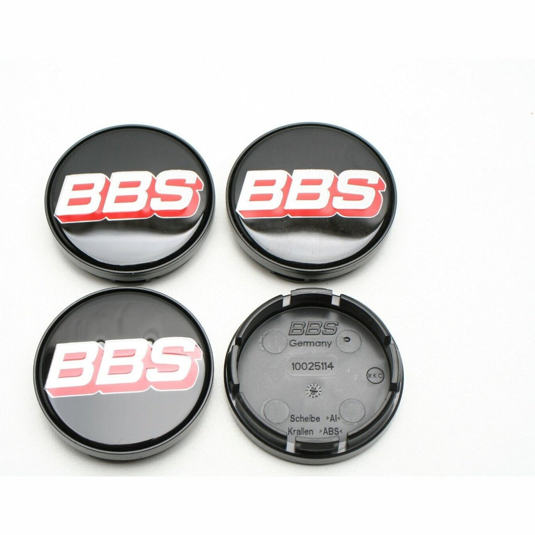 BBS Black/Silver/Red Wheel Cap Set 56mm