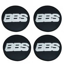 Load image into Gallery viewer, BBS Black/Silver Wheel Cap Set 70,6mm
