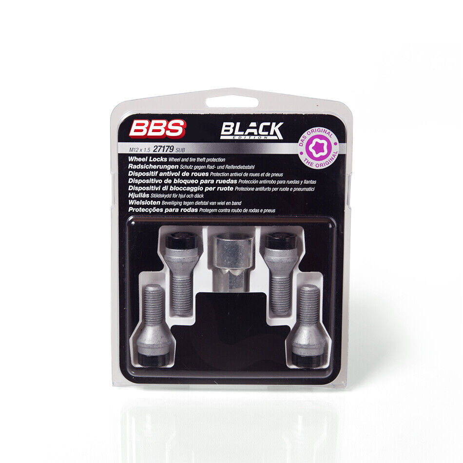 Black Top BBS Wheel Lock Kit M12x1.5x31
