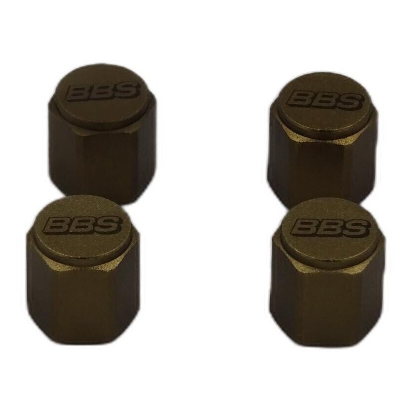 Bronze Anodized BBS Tire Valve Cap Set