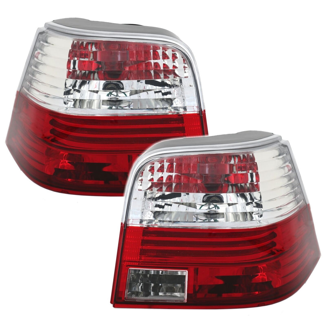 Red/Clear Tail Light Set Golf Mk4