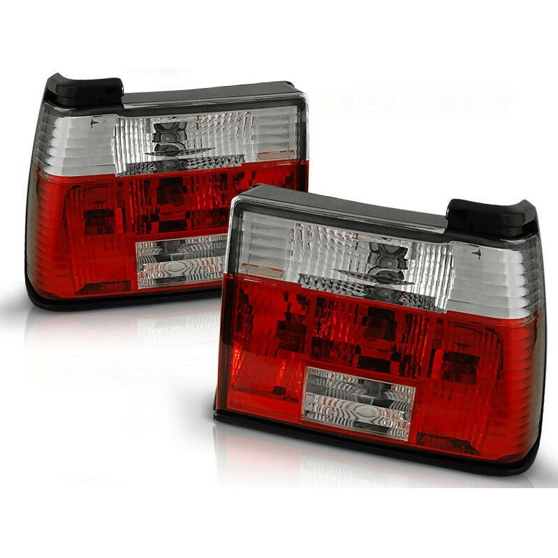 Red/Clear Tail Light Set Jetta Mk2