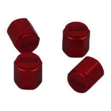Load image into Gallery viewer, Red Anodized BBS Tire Valve Cap Set

