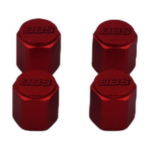 Load image into Gallery viewer, Red Anodized BBS Tire Valve Cap Set
