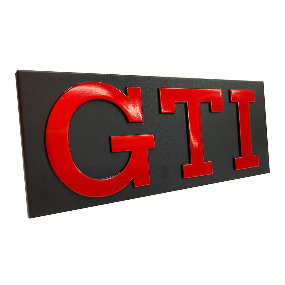 Red GTI Grill Badge Golf Mk1