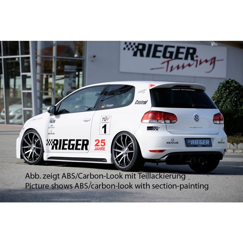 Rieger Tuning Side Skirt Set Golf Mk6 (With Cutout Cabon Look)
