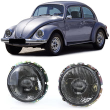 Load image into Gallery viewer, Smoked Fluted Glass Headlight Set VW Beetle
