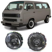 Load image into Gallery viewer, Smoked Fluted Glass Headlight Set VW T2/T3 BUS
